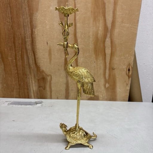 大谷派 蝋燭立 鶴亀 仏具